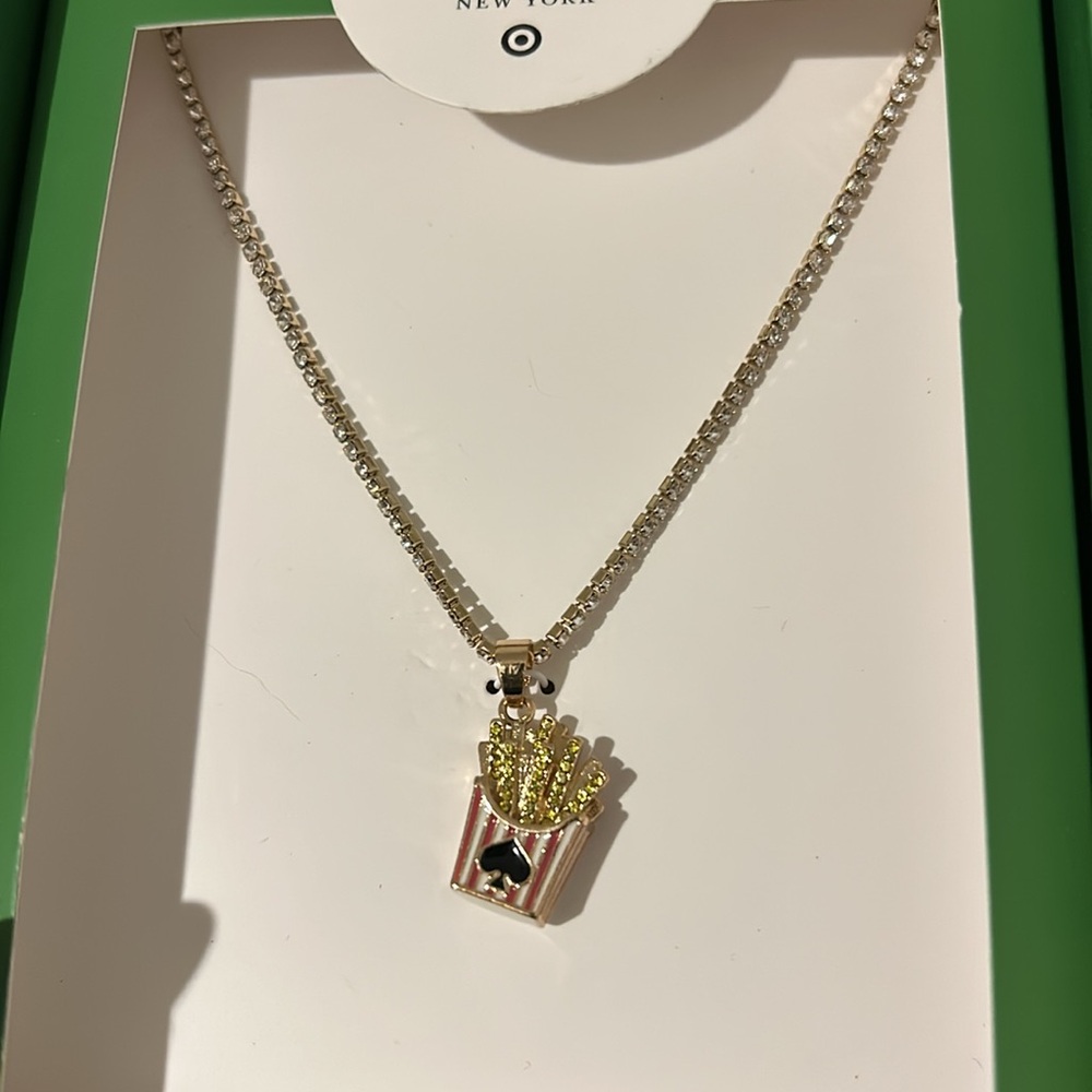 Kate Spade x Target Necklace French Fry Pendant NEW! - Picture 1 of 12